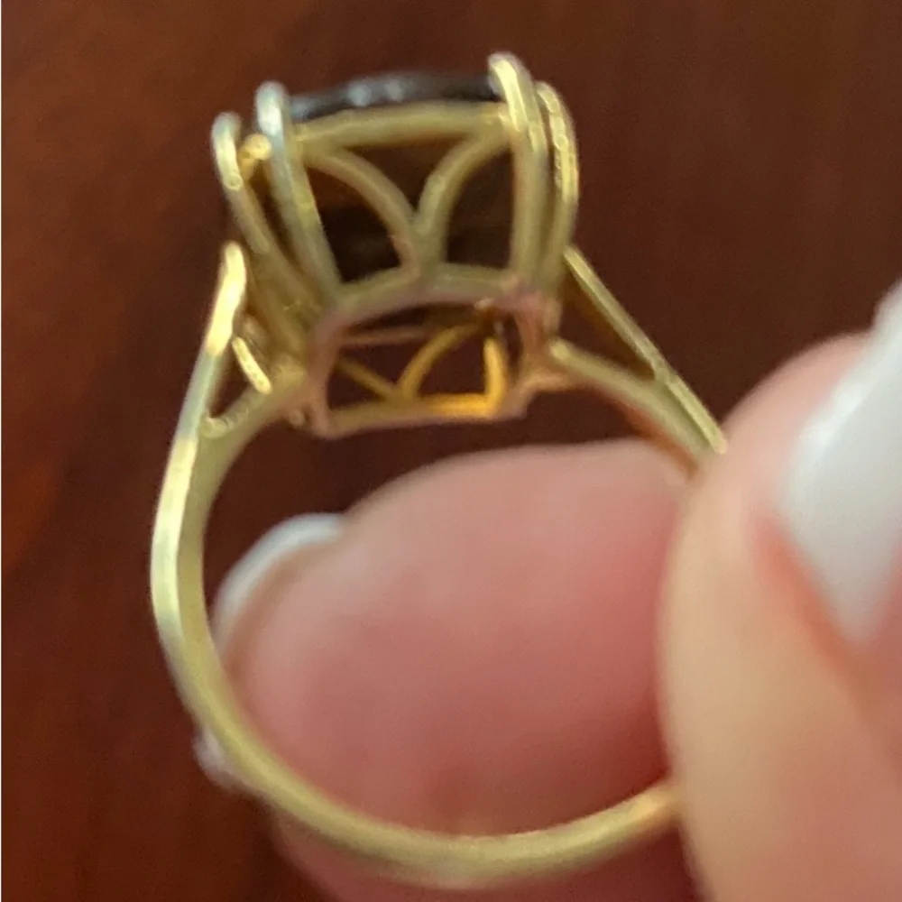 Savvy Cie Champaign Quartz ring - size 7